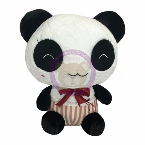 Peluche Oso Panda Rojo 65 Cm - Importado - Hipoalergénico