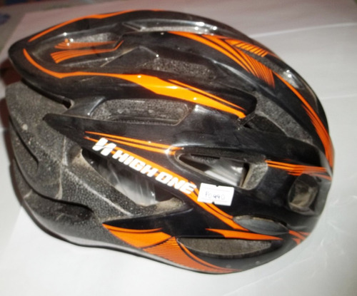 Capacete High One Preto E Laranja Tamanho G 58-61