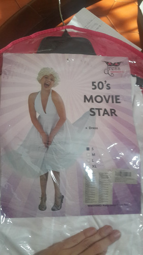 Vestido Blanco Para Dama Estilo Marilyn Monroe Talla M