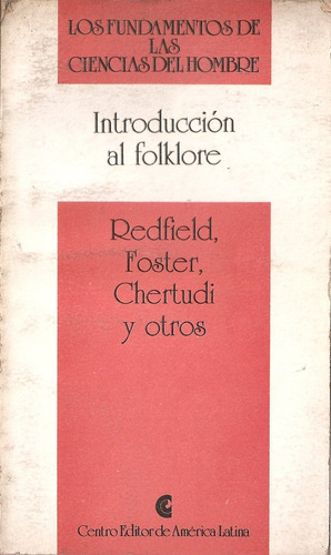 Introduccion Al Folklore - Redfield - Ceal