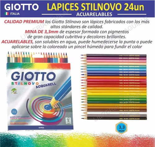 Lapices Acuarelables GIOTTO STILNOVO 24 colores