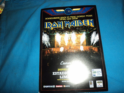 Iron Maiden Flyer En Lima Peru