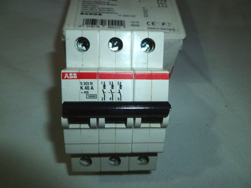 Interruptor Aut Modular Abb S203m-k40amp 3 Polos. 440v60hz