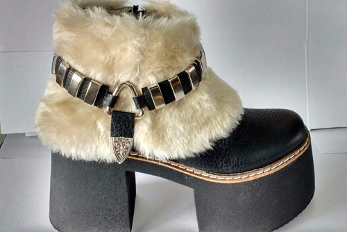 Botas Plataforma Corderito Piel Otoño Invierno 2017