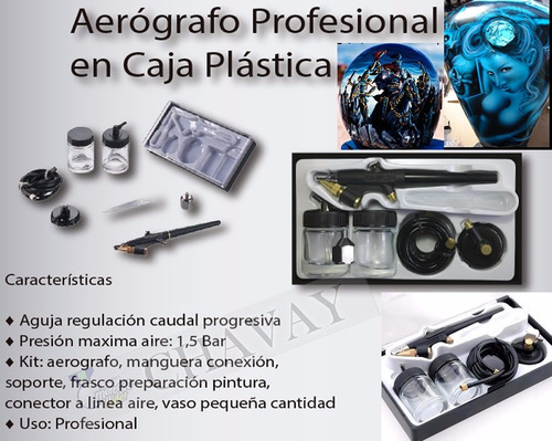 Imagen 4 de 6 de Aerografo Profesional Tipo Lapiz Cascos Autos Accedorios