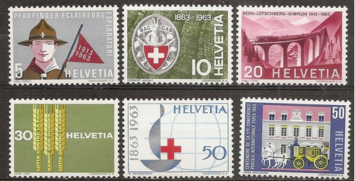 Suiza Añ 1963 Yv 705/0 Serie Mint Catálogo $$ 
