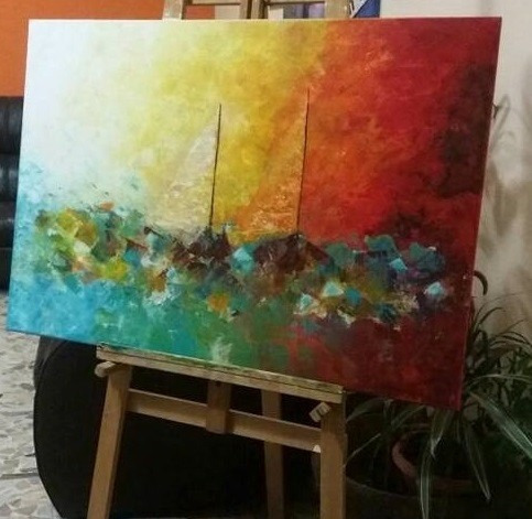 Cuadros Abstractos A Mano- Bastidor 100x80 -pintura