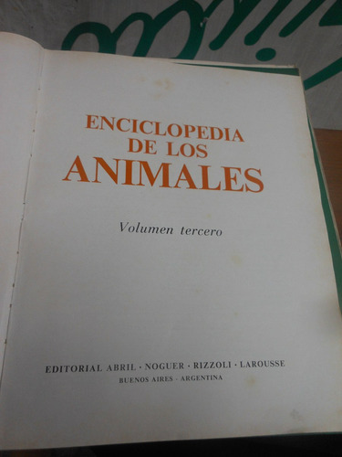 * Enciclopedia  De Los Animales - Tomo 3-   Mamiferos