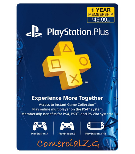 Psn Plus 12 Meses - Playstation Plus - Caja Vecina