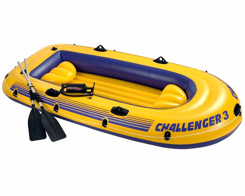 Bote Inflable Challenger 3 Con Remos Y Bomba Rio Playa Mar