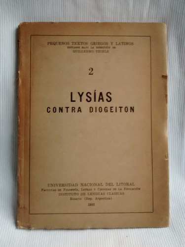 Lysias Contra Diogeiton - Esther Paglialunga Español Griego