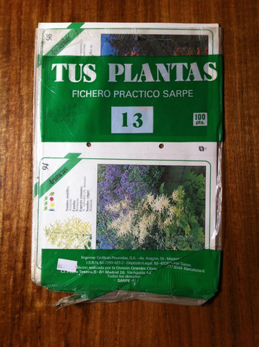 Tus Plantas Fichero Practico Sarpe Nº 13 Antiguo