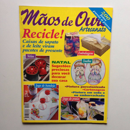 Revista Mãos De Ouro Artesanato Jogo De Bandeja Toalha  B397