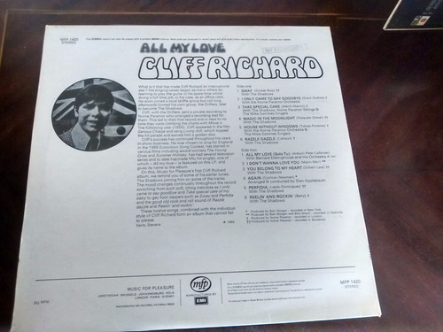 Vinilo Lp De Cliff Richard All My Love (xx333 (Usado)