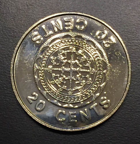 Iso010 Moneda Islas Salomón 20 Cents 1981 Unc-bu Ayff