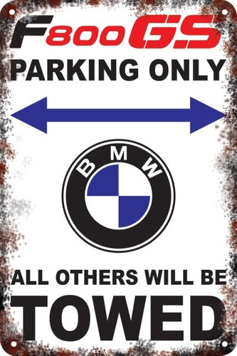 Carteles Antiguos Chapa 60x40cm Parking Only Moto Bmw Pa-19