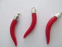 Comprar Cuerno Amuleto Para Collar, Llavero Dije Cuerno Rojo