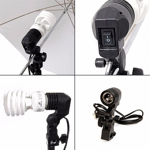 Kit Iluminacion Para Estudio Fotografia Con Bombilla 50 Wats