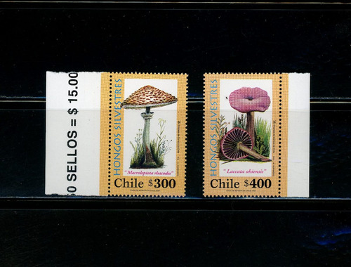 Sellos Postales De Chile. Serie Hongos Silvestres De Chile.