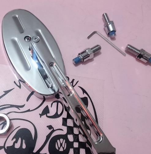 Espejo Billet Empi Original Vocho Ovalado Cromado Izquierdo Y Derecho 2 Piezas Vw (a)