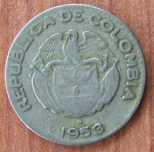 1953 B Calarca Moneda  Colombia 10 Centavos 