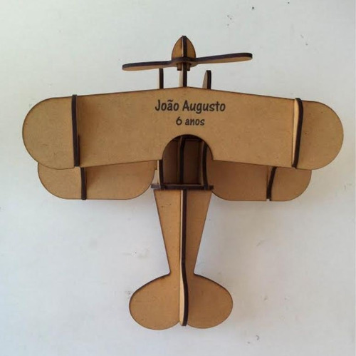 100 Avião Madeira Mdf Brinquedo Com Nome Personalizado