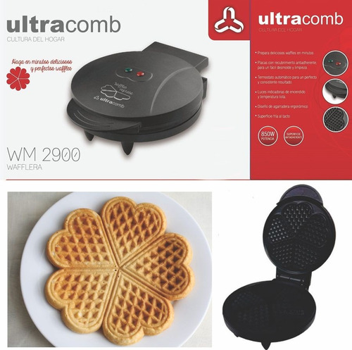 Imagen 3 de 9 de Waflera Ultracomb Wm-2900 850w Wafles En 3 Minutos - Recetas