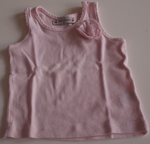 Musculosa Baby Pioppa Rosa Aplique Flor Talle 9 Meses