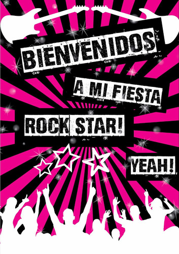 Rock Pop Star Party Box Candy Bar Kits Impreso Fiesta 12 Inv