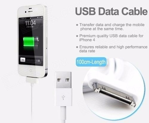 2 Cables Cargador Certificado Usb iPhone 4 4s iPad Todoa1