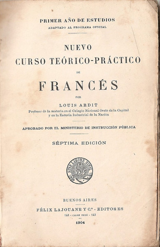 Teorico Practico De Frances - Ardit - Lajouane