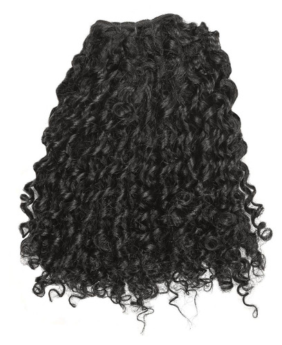 Mega Hair De Tela/costurado Cacheado- Preto Natural 70cm