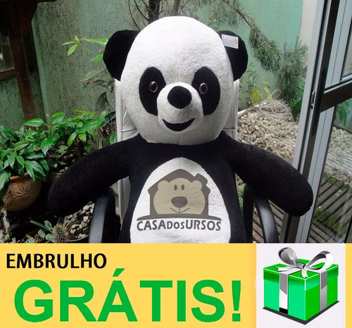 Urso Ursinho De Pelúcia Macia Panda Gigante 120cm 1,2 Metros