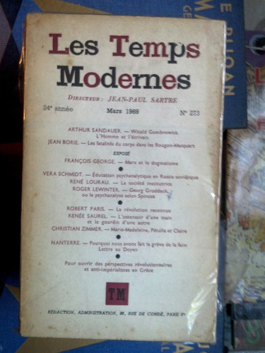 Revue Les Temps Modernes Nº 273 Sandauer Zimmer