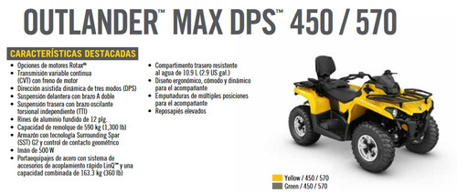 Imagen 13 de 17 de Cuatriciclo Atv Can Am Outlander 4x4 Dps 570 L Max Ram Motor