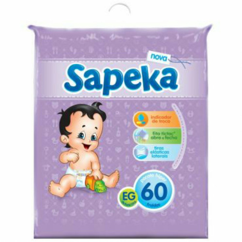 Fralda Sapeka Hiper Eg (60 Fraldas)