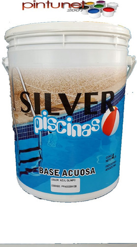 Combo Pintura Piletas 3 X 4 Litros Azul Olimpo +rodillo