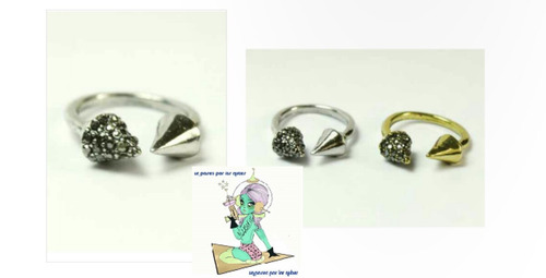 Anillo Pinches Strass Dorado O Plateado Importado