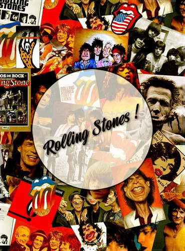 Imagen 1 de 9 de The Rolling Stones! Lámina Decoupage Autoadhesiva 30 X 42 Cm