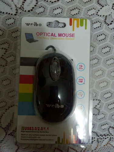 Mouse Optico Usb Con Scroll 3d 1000 Dpi
