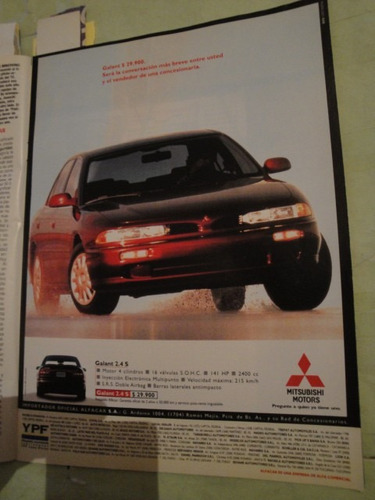 Publicidad Mitsubishi Galant 2.4 S Año 1997
