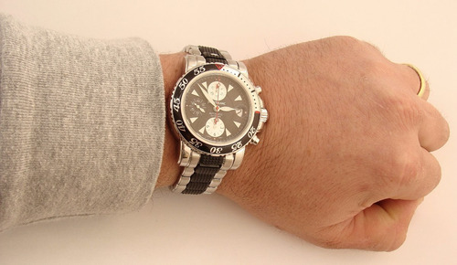 Espetacular Montblanc Xl Diver Sport Crono 7034 Auto ! (Usado)