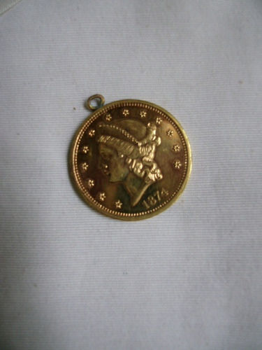 Medallon, Moneda Antigua Piaget 1874. Coleccionable, Joyeria