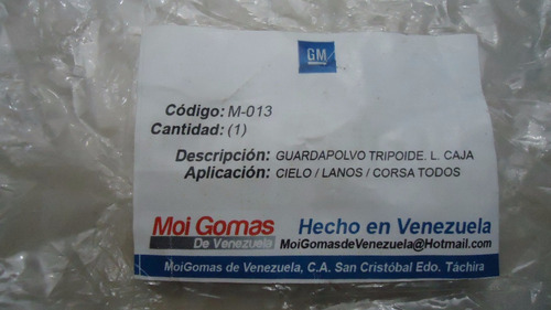 Kit Goma De Tripoide Lado Caja Cielo Lanos Corsa M-013 Rd