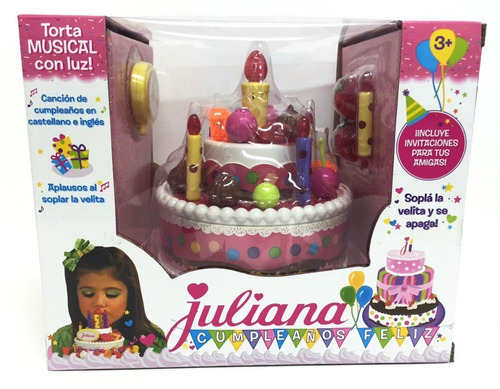 Torta Musical Con Luz - Juliana Cumpleaños Feliz