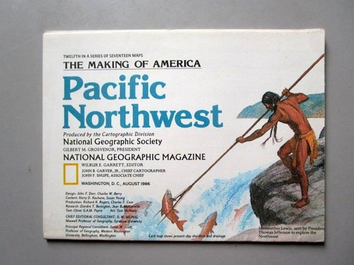 Mapa Pacific Northwest - 52x68