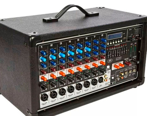 Consola Mixer Peavey Pv 8500 Potenciada 8 Canales Usb Sd Mp3