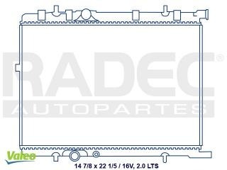 Radiador Peugeot 307 2001-2002 16v 1.0 Lts C/aire Estandar