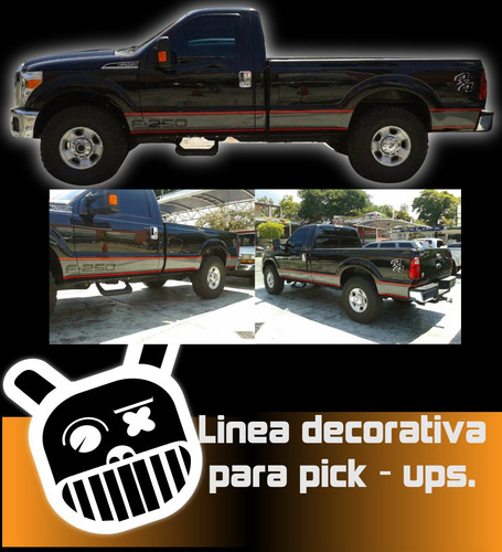 Calco Linea Decorativa Para Pick-ups, Autos Y Otros. 001