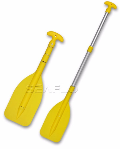 Remo De Alumínio Telescópico C/ 1 Pá Em Abs Amarelo - 1,07m